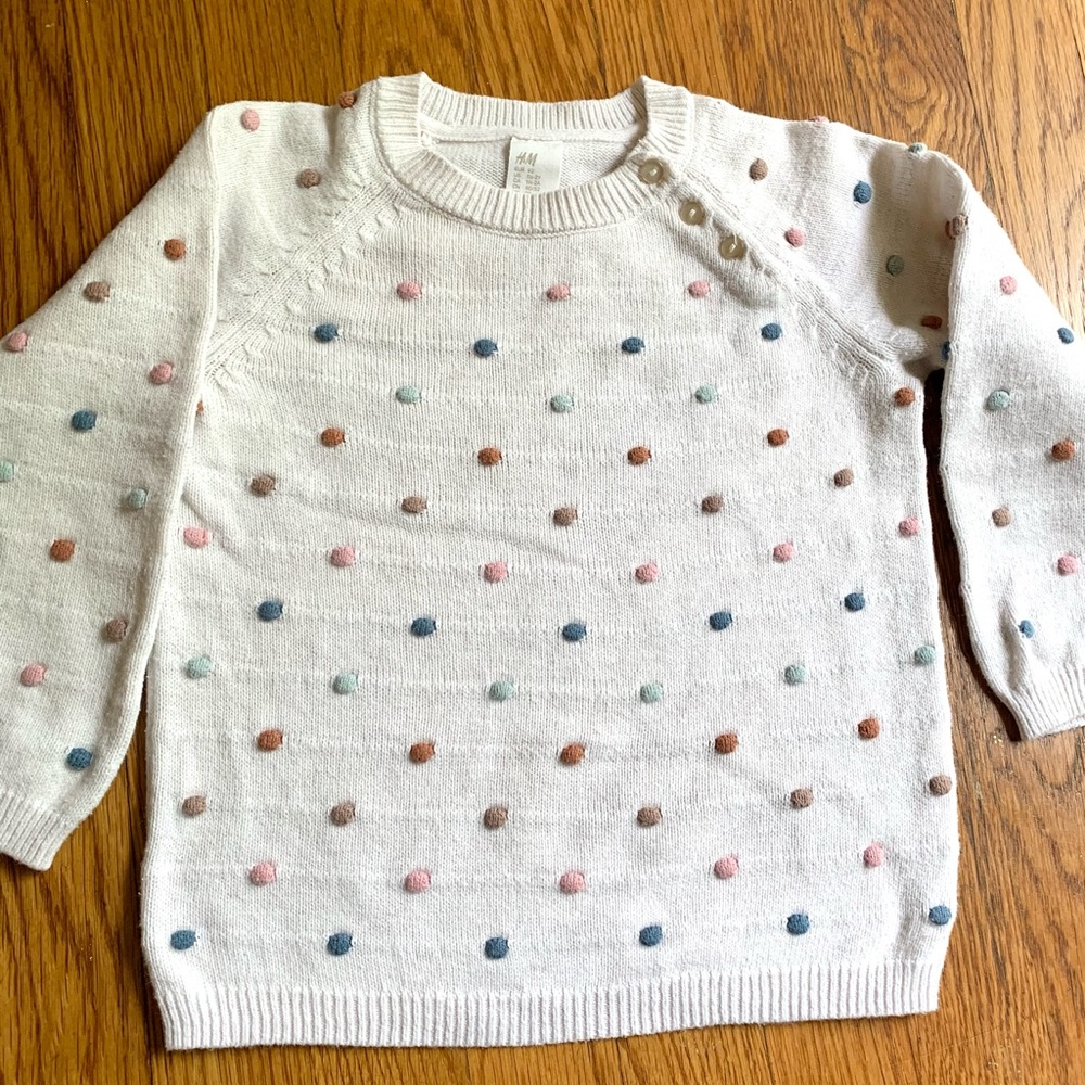 Textured Knit Pom Pom Sweater